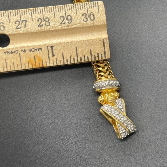 Chunky Chain Necklace Gold Tone 15.5 Inches Elegant Classic Preppy - Picture 5 of 6